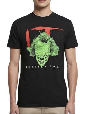 IT CHAPTER TWO Pennywise Graphic Tee Indie Y2K Black Green Small
